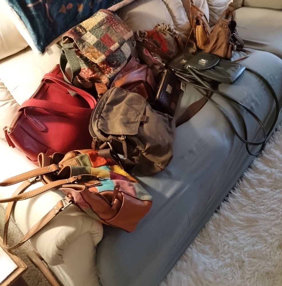 SOLD,🍎🍎🍎🍎🍎🍎1 Piece Fossil ; Tignanello; Donna Sharp Purse Lot.